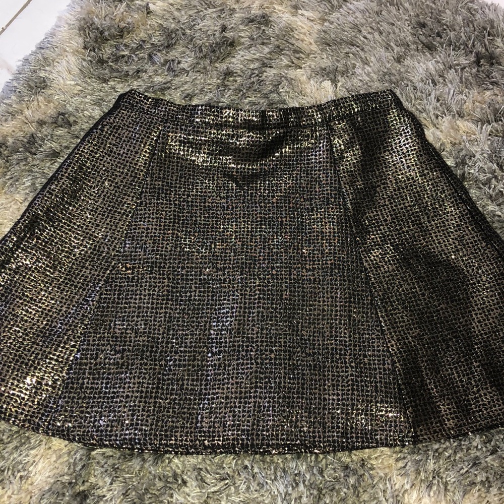 Gold metallic skirt